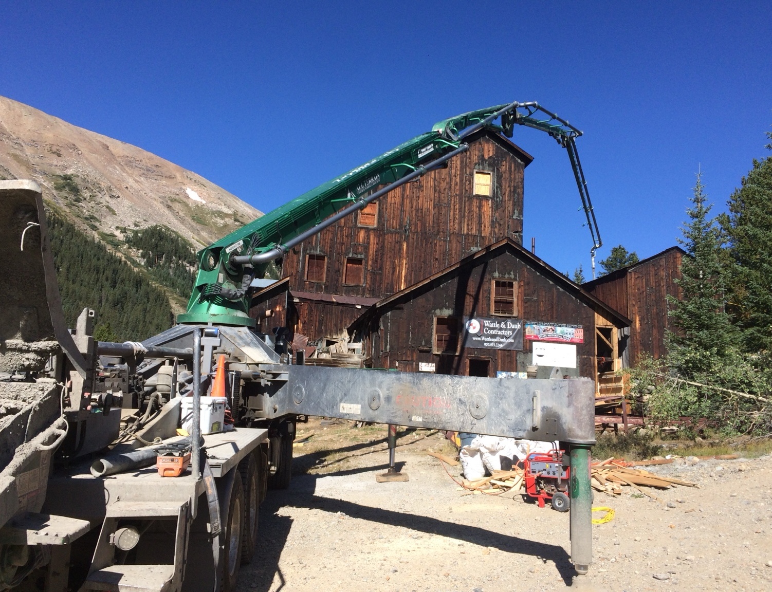 Concrete work at Paris Mill